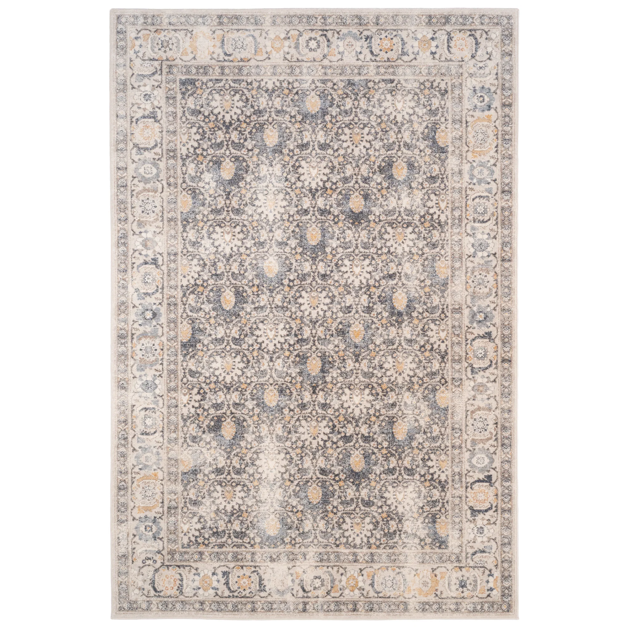 Trendy Avery Rug – Keshan Slate Linen Casual