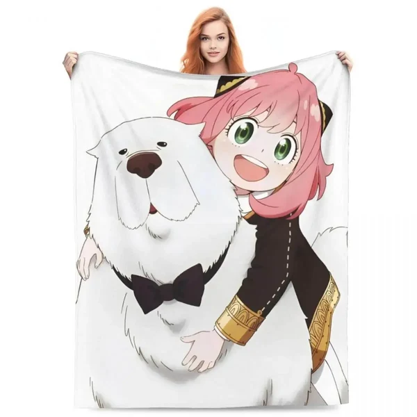 Relaxed Anime Anya Forger Throw Blanket Trusted