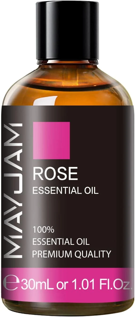 Premium Material Rose Essential Oil 30ML 1.01FL.OZ MAYJAM Pure Aromatherapy Rose Oil Reliable