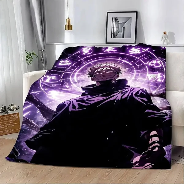 Advanced Jujutsu Kaisen Itadori Sukuna Throw Blanket Fine