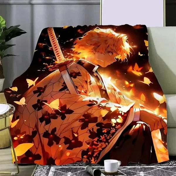 Prestigious Demon Slayer Zenitsu Throw Blanket Artisan