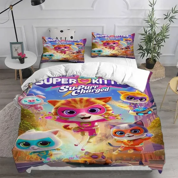 Optimized Super Kitties Quilt Cover Recyclable