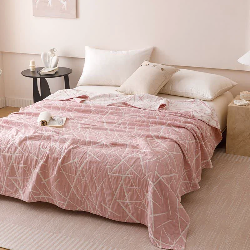 Trusted Ownkoti Modern Geometric Jacquard Cotton Gauze Quilt User-Friendly