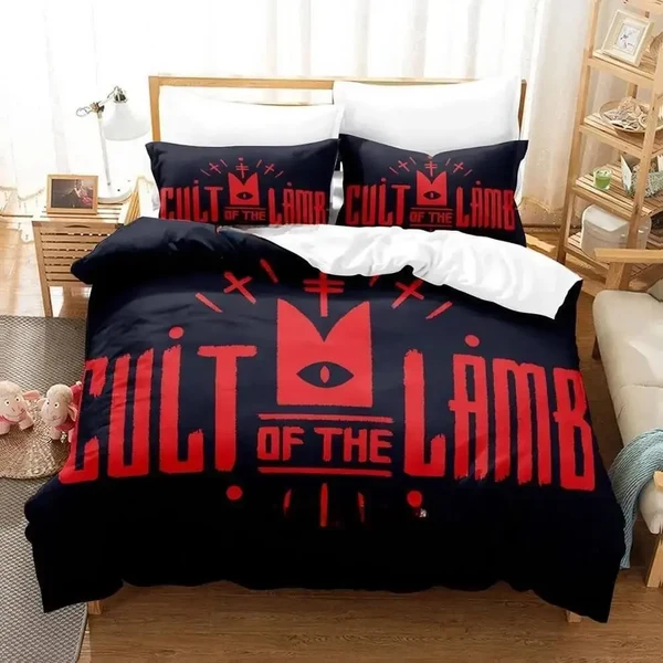 Authentic Game Cult Of The Lamb Quilt Cover Lightweight