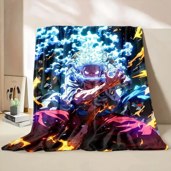 Solid Anime One Piece Monkey D Luffy 3D Throw Blanket Advanced