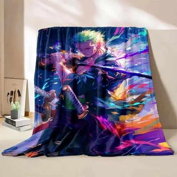 Outstanding One Piece Anime Zoro 3D Throw Blanket Reusable