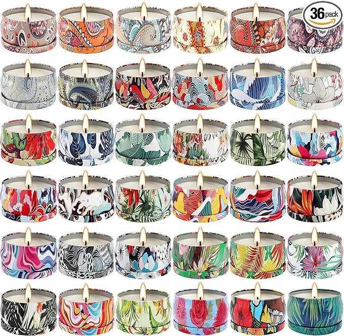 Practical 36 Pack Scented Candles Set for Home Relaxing Stress Relief Aromatherapy Breathable