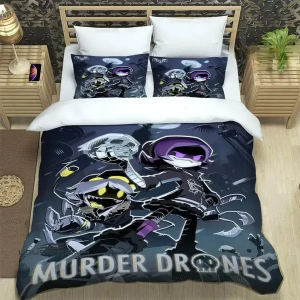 Clean Anime Murder Drones Cartoon Quilt Cover Professional