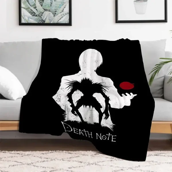 High-Quality Death Note Throw Blanket Minimalist