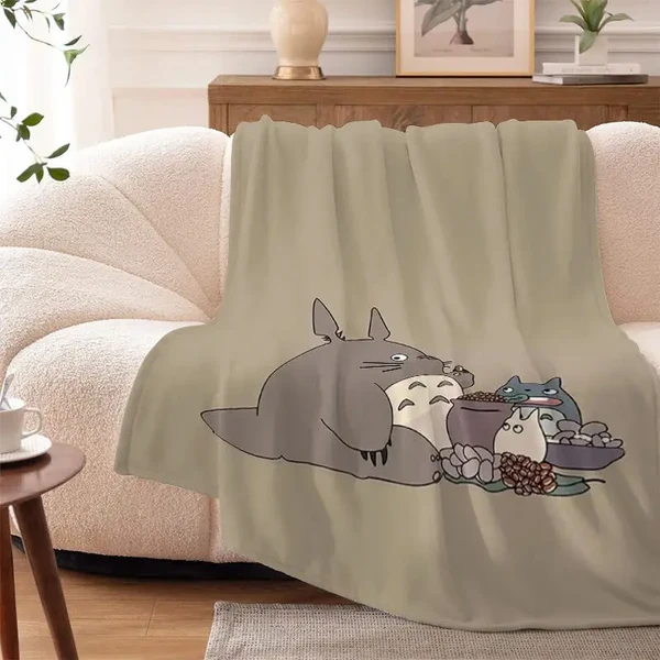 Outstanding My Neighbor Totoro 3D Anime Throw Blanket Exceptional