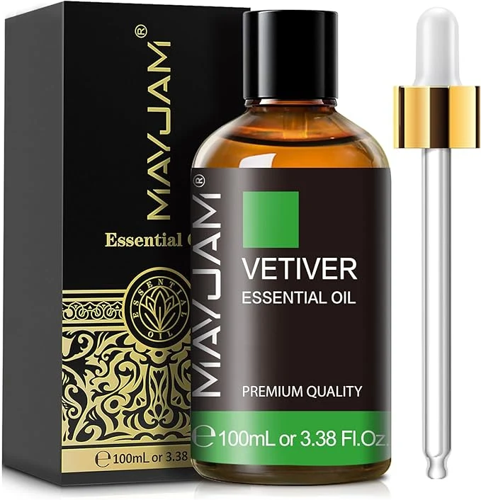 Original Design MAYJAM Premium Grade Vetiver Essential Oil – 100ML 3.38FL.OZ Trendy