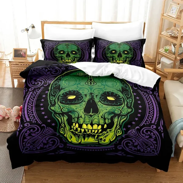 Genuine Halloween Sugar Skull Doona Cover Trusted