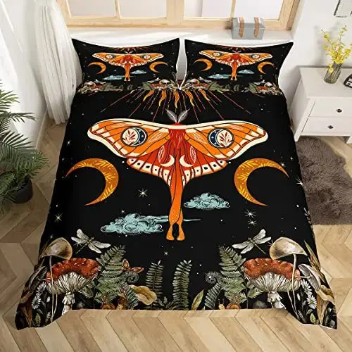 Specialty Gothic Moth Doona Cover Breathable