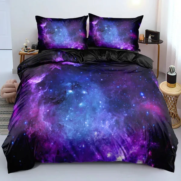 Luxury 3D Galaxy Duvet Cover Lightweight