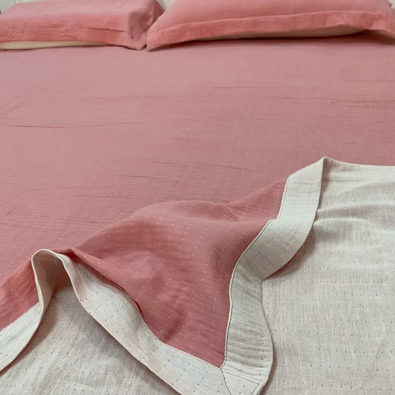 Authentic Ownkoti Subtle Dot Cotton Double Gauze Bedspread Prestigious