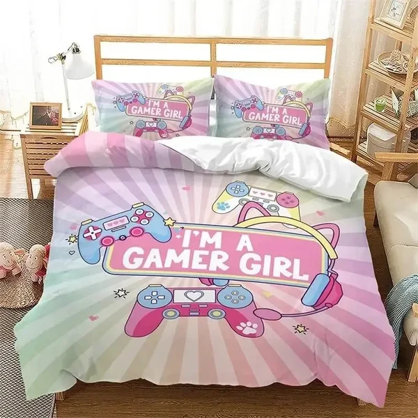 Effective 3D Gaming Girl Doona Cover Excellent