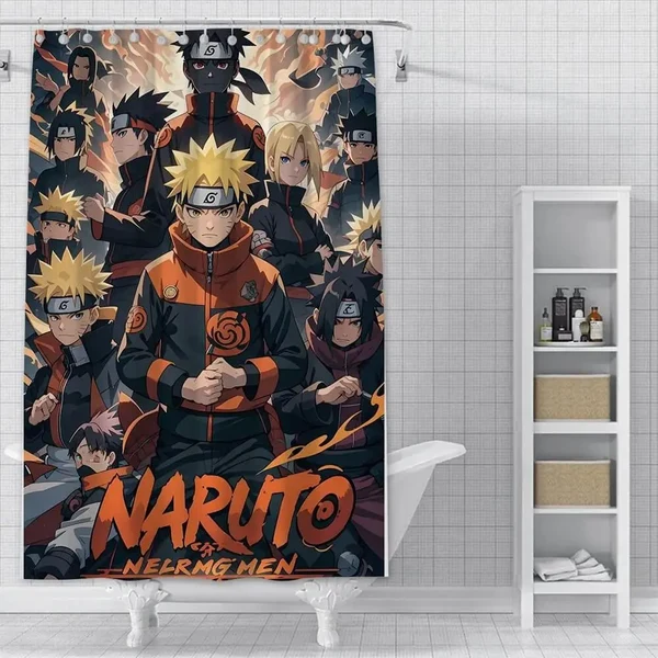 Next-Generation 3D Naruto Anime Shower Curtain Premium