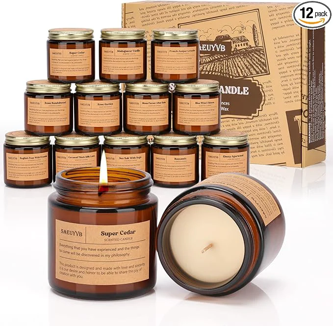 Quality 12 Pack Candles for Home Scented Scented Candles Gift Set for Women Men Lightweight