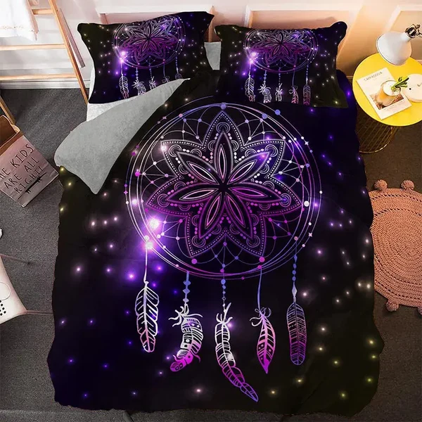 Responsible Black amp Purple Dream Catcher Doona Cover Trendy
