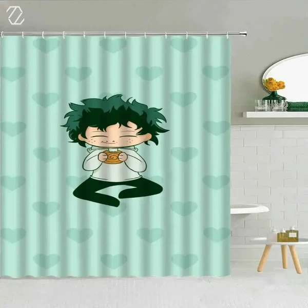 Eco-Friendly My Hero Academia Izuku Midoriya Shower Curtain Classic