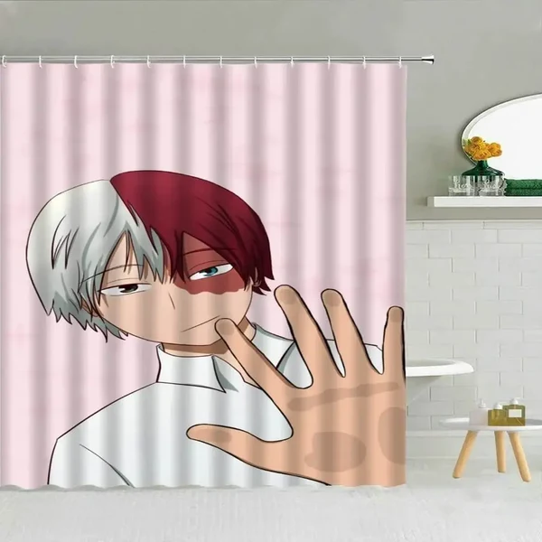 Authentic Shoto Todoroki Shower Curtain Long-Lasting