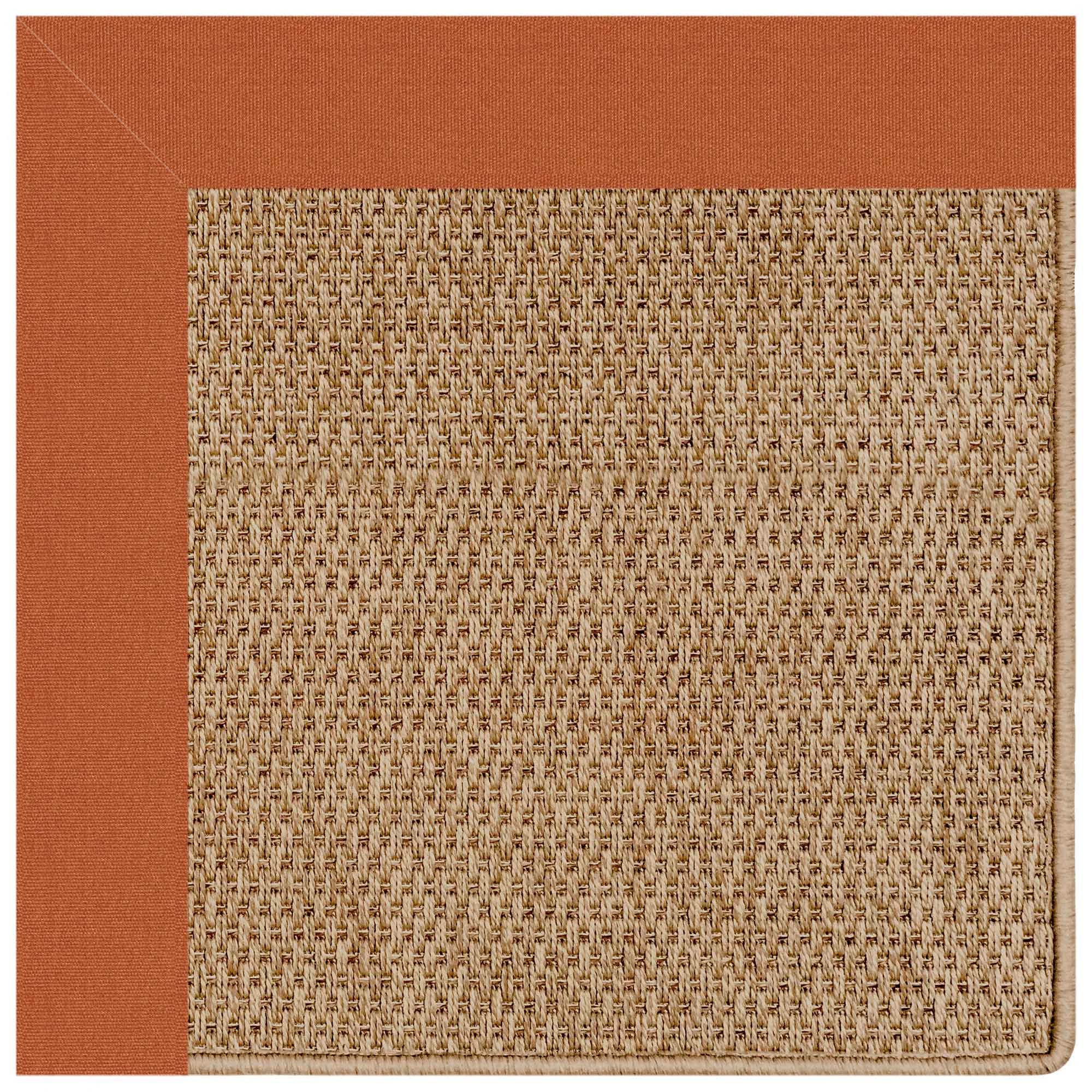 Innovative Islamorada Rug – Basketweave Canvas Rust Artisan