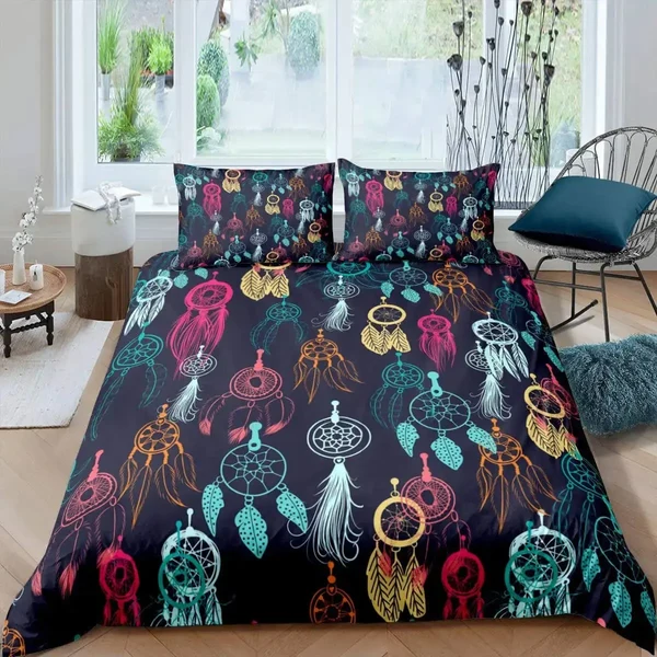 Fine Colorful Dream Catcher Quilt Cover Pure