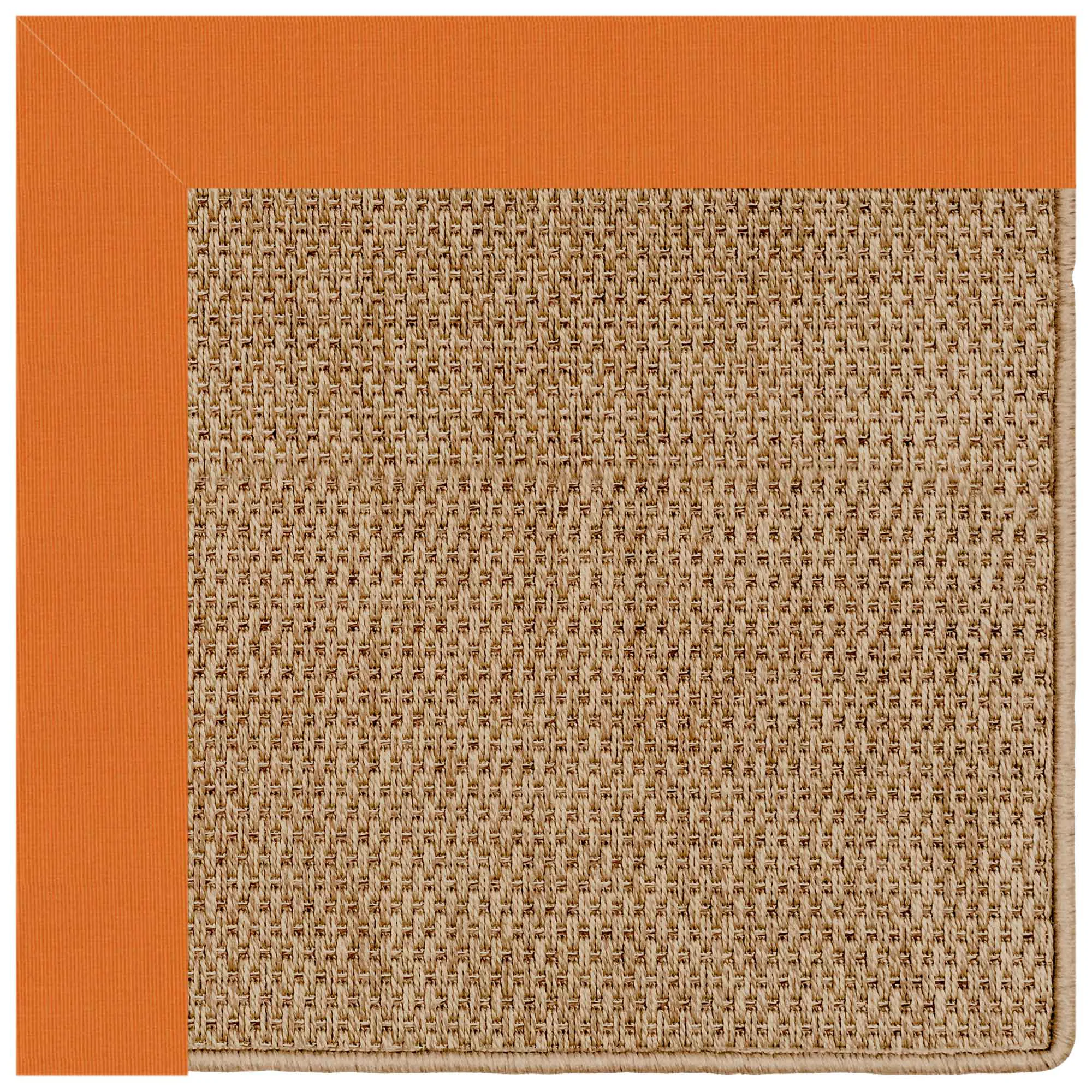 Sustainable Islamorada Rug – Basketweave Canvas Tangerine Practical