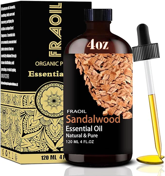 Fine Crafted Sandalwood Essential Oil Sandalwood Oil 4 Fl Oz 120ML Environmentally Friendly