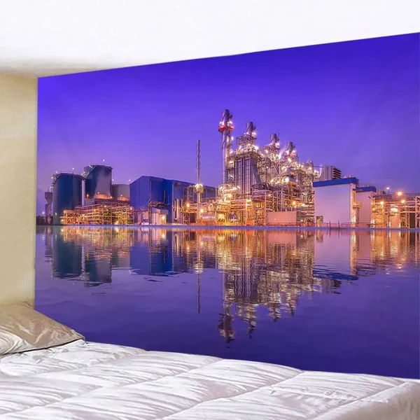 Trendy Bahrain Water Station Tapestry Selected