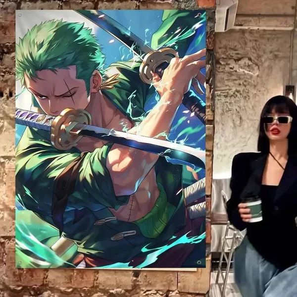 Reusable Roronoa Zoro Wall Tapestry Safe