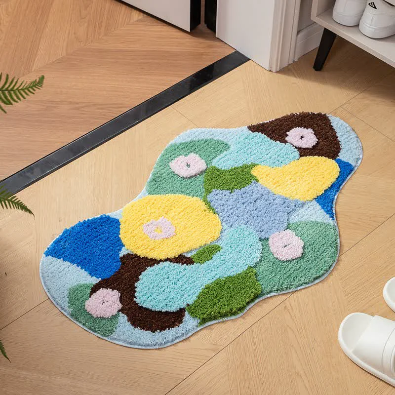 Durable Ownkoti Artistic Abstract Decorative Bath Rug Optimized
