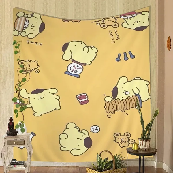 Sophisticated Pompompurin Cartoon Wall Tapestry High-Performance