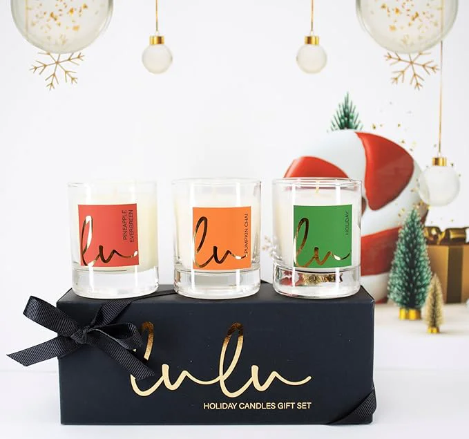 Detailed Lulu Candles Holiday Pineapple Evergreen Pumpkin Chai Luxury Scented Soy Dependable
