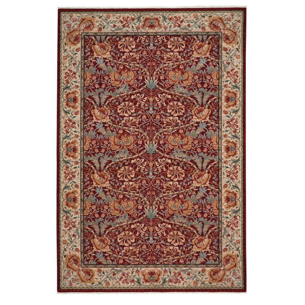 Sophisticated Lineage Rug – Nouveau Red Ivory Expertly Made
