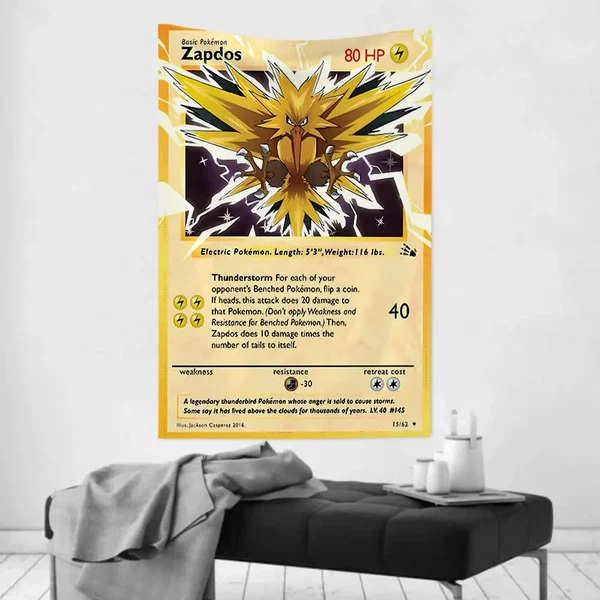 Sophisticated Zapdos Wall Tapestry – Pokemon TCG Tapestry Versatile