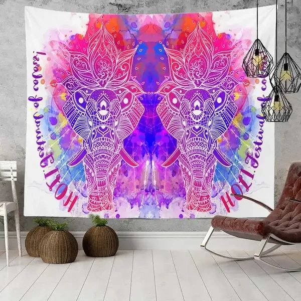 Recyclable Elephant Festival Curtain Tapestry Original