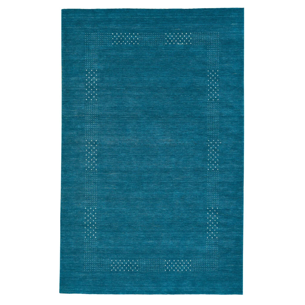 Quality Simply Gabbeh Turquoise Rug Expertly Made