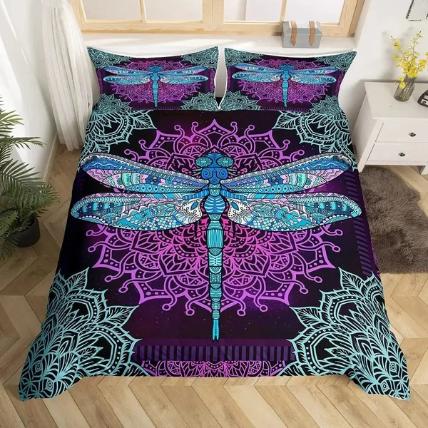 Reliable Boho Dragonfly Mandala Doona Cover Set Carefully Designed