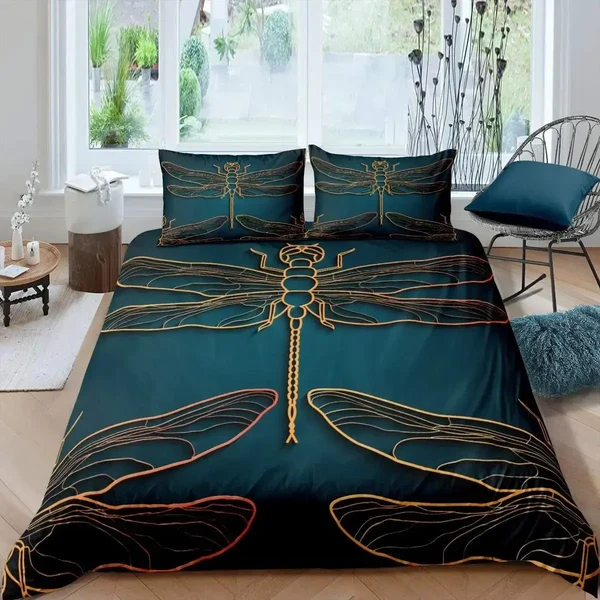 Long-Lasting Bohemian Dragonfly Mandala Quilt Cover King Size Advanced