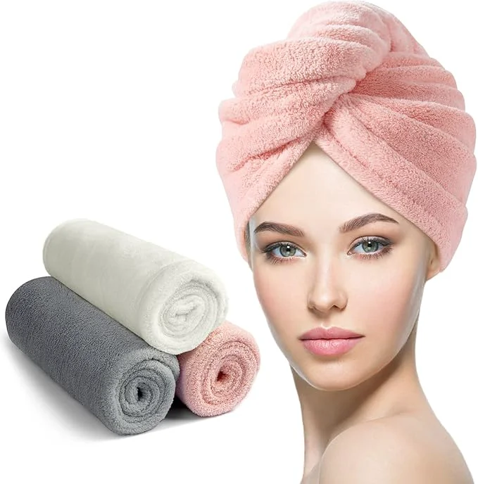 Proven YFONG 3 Pack Microfiber Hair Towel Wrap Lightweight