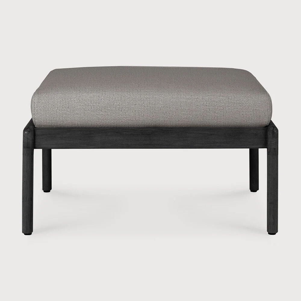 Powerful Jack Solid Black Teak Outdoor Footstool Mocha Healthy