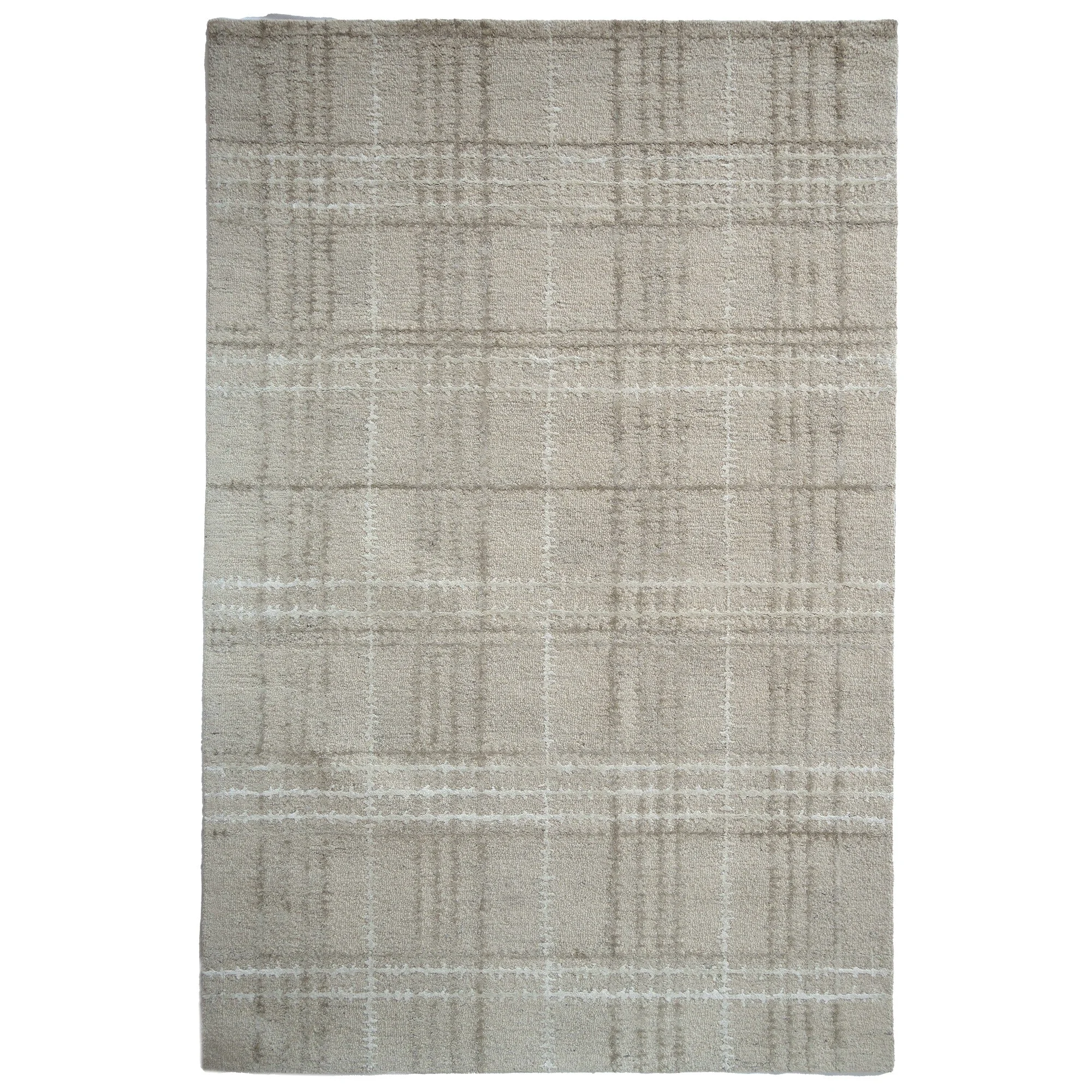 Superior Tartan Neutral Rug Smooth