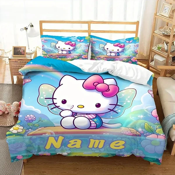 Enhanced Custom Hello Kitty Butterfly Wings Duvet Cover Verified