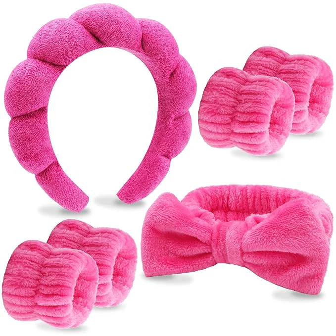 Expertly Made VELSCRUN 6 Pack Spa Headband Makeup Headbands Face Wash Headband Skincare Soft