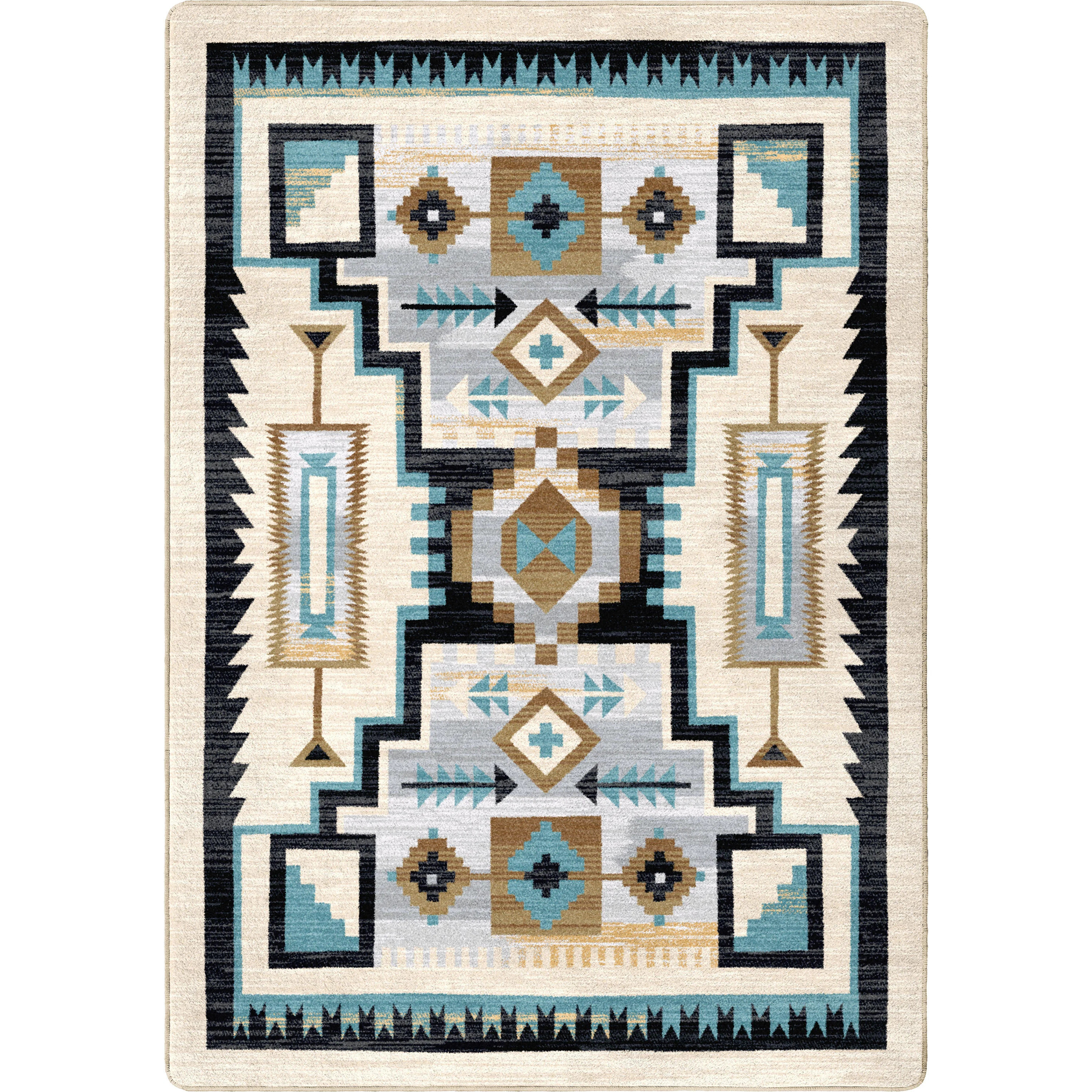 Durable Head Winds Rug – Turquoise High-End