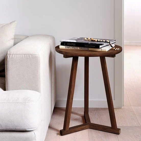 User-Friendly Tripod Side Table Teak Excellent