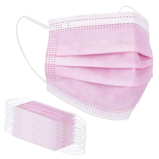 Top-Quality Borje Pink Disposable Face Mask 100 Pcs Pink Face Masks 3 Ply Protection Masks Detailed
