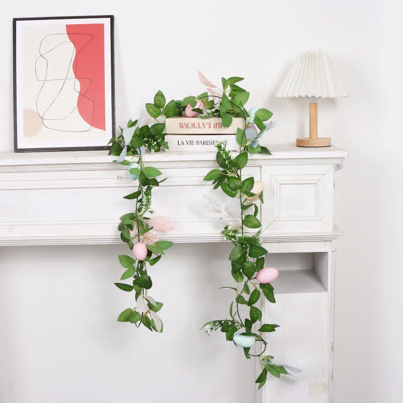 Fast Ownkoti Faux Easter Egg Greenery Garland Elite