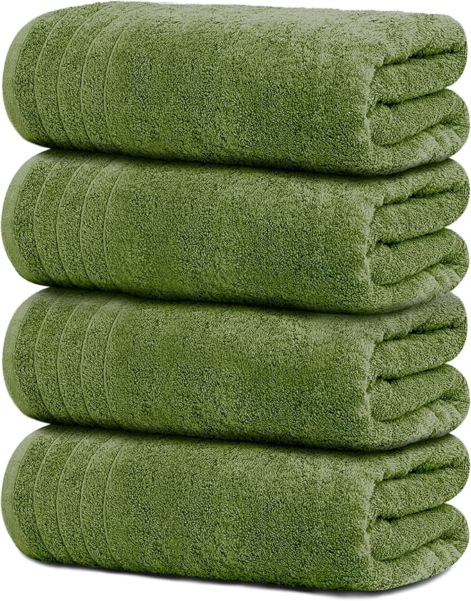 Crafted Tens Towels Pack of 4 Extra Large Bath Towels 30 x 60 Inches Cotton Quality